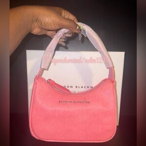 Brandon Blackwood Syl Bag- Pink Ponyhair